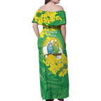 Budgerigar Australia Day Family Matching Off Shoulder Maxi Dress and Hawaiian Shirt Proud To Be An Aussie Opal National Color - Aussie Hoodie