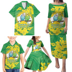 Budgerigar Australia Day Family Matching Puletasi and Hawaiian Shirt Proud To Be An Aussie Opal National Color - Aussie Hoodie