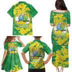 Budgerigar Australia Day Family Matching Puletasi and Hawaiian Shirt Proud To Be An Aussie Opal National Color - Aussie Hoodie
