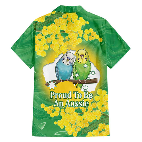 Budgerigar Australia Day Family Matching Short Sleeve Bodycon Dress and Hawaiian Shirt Proud To Be An Aussie Opal National Color - Aussie Hoodie
