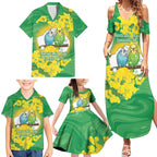 Budgerigar Australia Day Family Matching Summer Maxi Dress and Hawaiian Shirt Proud To Be An Aussie Opal National Color - Aussie Hoodie