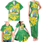 Budgerigar Australia Day Family Matching Tank Maxi Dress and Hawaiian Shirt Proud To Be An Aussie Opal National Color - Aussie Hoodie