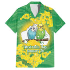 Budgerigar Australia Day Hawaiian Shirt Proud To Be An Aussie Opal National Color - Aussie Hoodie