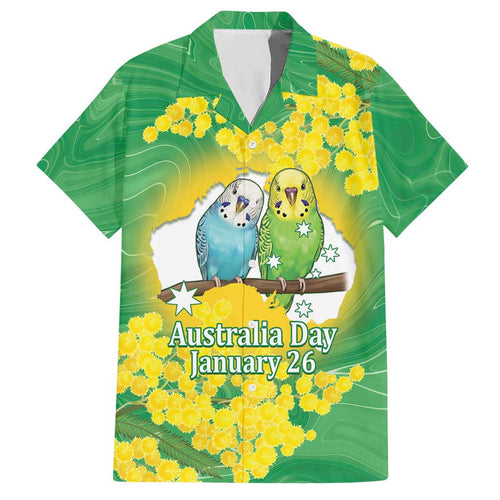 Budgerigar Australia Day Hawaiian Shirt Proud To Be An Aussie Opal National Color - Aussie Hoodie