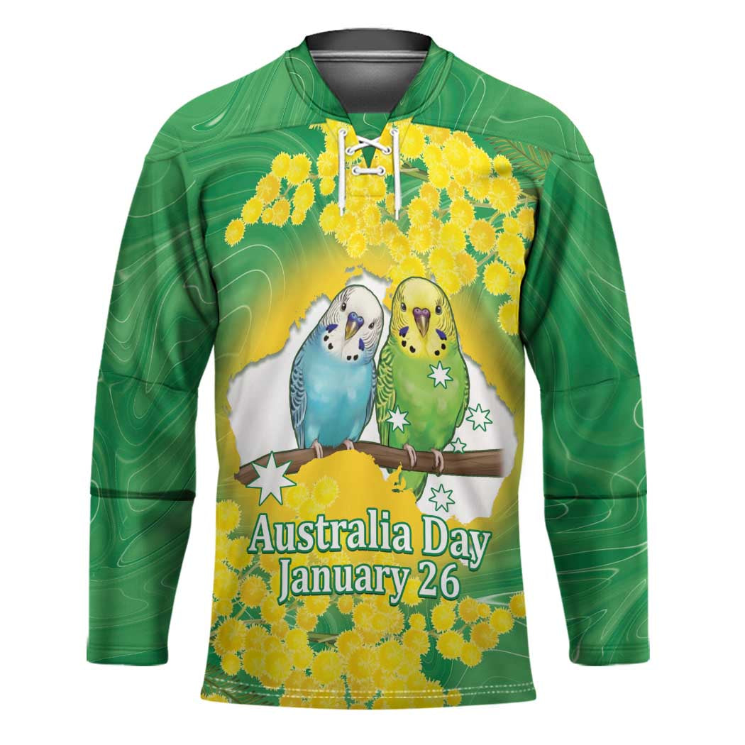 Budgerigar Australia Day Hockey Jersey Proud To Be An Aussie Opal National Color - Aussie Hoodie