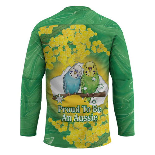 Budgerigar Australia Day Hockey Jersey Proud To Be An Aussie Opal National Color - Aussie Hoodie
