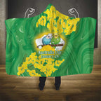 Budgerigar Australia Day Hooded Blanket Proud To Be An Aussie Opal National Color - Aussie Hoodie