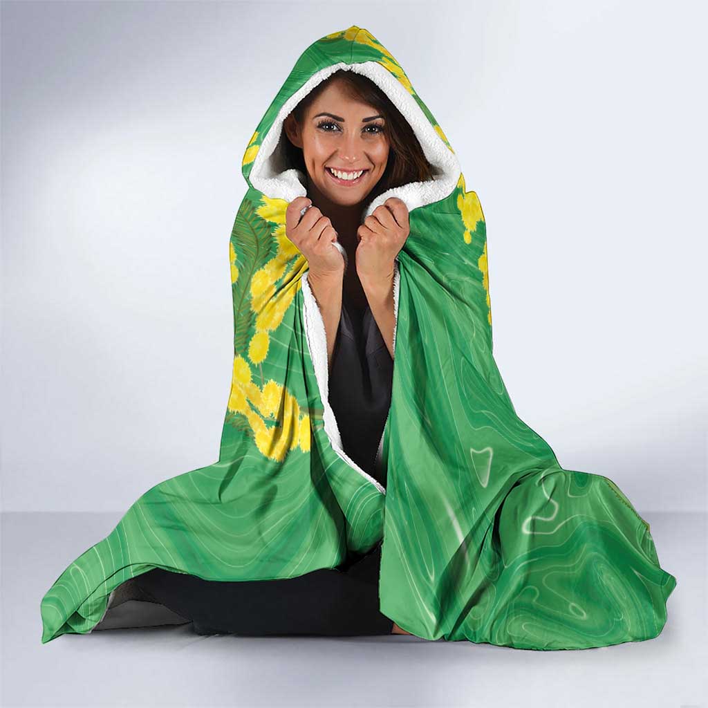 Budgerigar Australia Day Hooded Blanket Proud To Be An Aussie Opal National Color - Aussie Hoodie