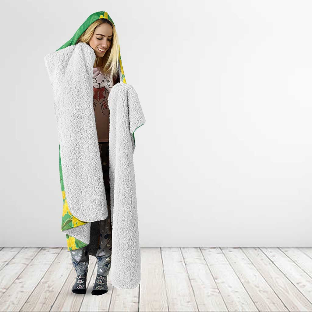 Budgerigar Australia Day Hooded Blanket Proud To Be An Aussie Opal National Color - Aussie Hoodie