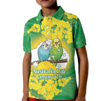 Budgerigar Australia Day Kid Polo Shirt Proud To Be An Aussie Opal National Color - Aussie Hoodie