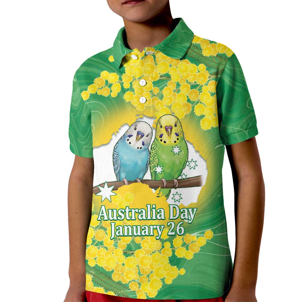Budgerigar Australia Day Kid Polo Shirt Proud To Be An Aussie Opal National Color - Aussie Hoodie