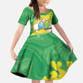 Budgerigar Australia Day Kid Short Sleeve Dress Proud To Be An Aussie Opal National Color - Aussie Hoodie