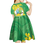 Budgerigar Australia Day Kid Short Sleeve Dress Proud To Be An Aussie Opal National Color - Aussie Hoodie
