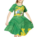 Budgerigar Australia Day Kid Short Sleeve Dress Proud To Be An Aussie Opal National Color - Aussie Hoodie