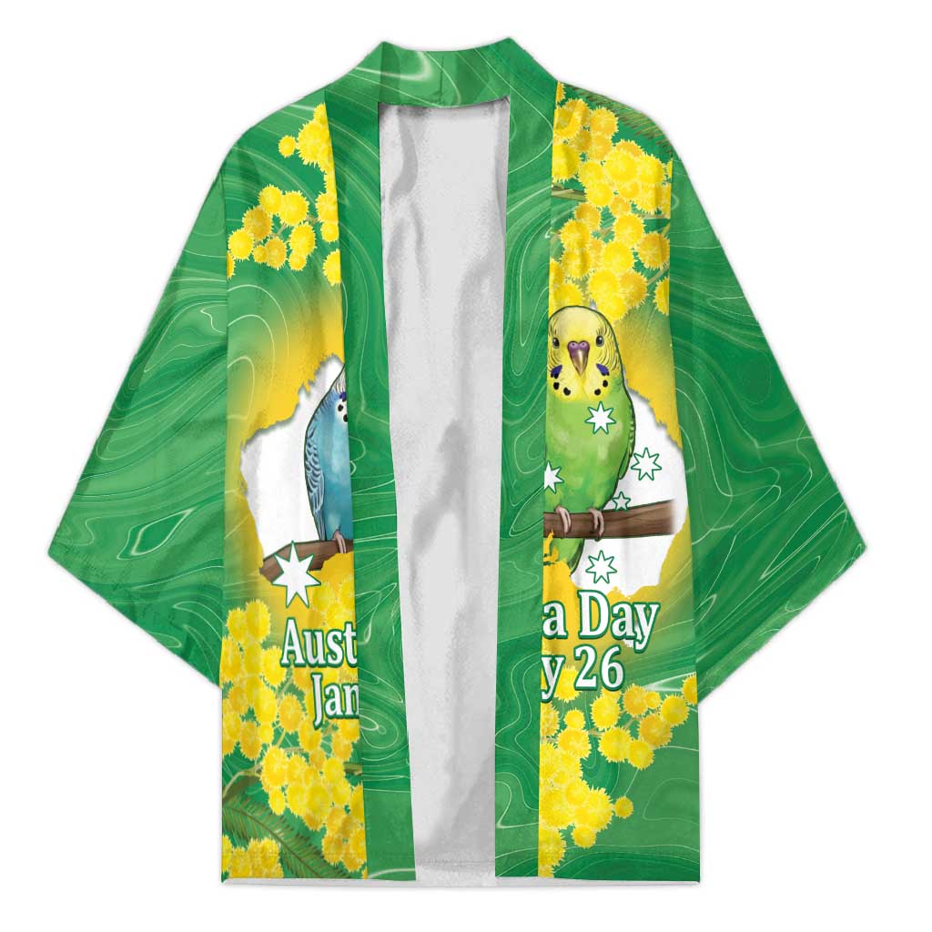 Budgerigar Australia Day Kimono Proud To Be An Aussie Opal National Color - Aussie Hoodie