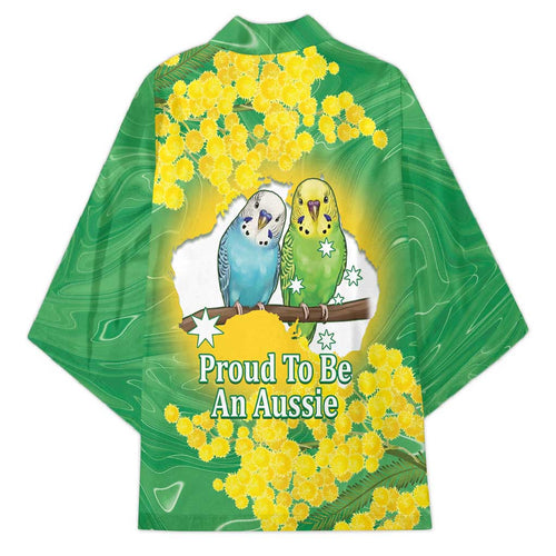 Budgerigar Australia Day Kimono Proud To Be An Aussie Opal National Color - Aussie Hoodie