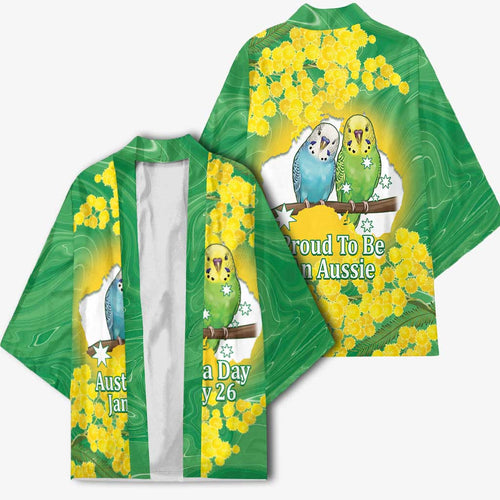 Budgerigar Australia Day Kimono Proud To Be An Aussie Opal National Color - Aussie Hoodie