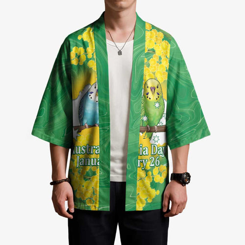 Budgerigar Australia Day Kimono Proud To Be An Aussie Opal National Color - Aussie Hoodie
