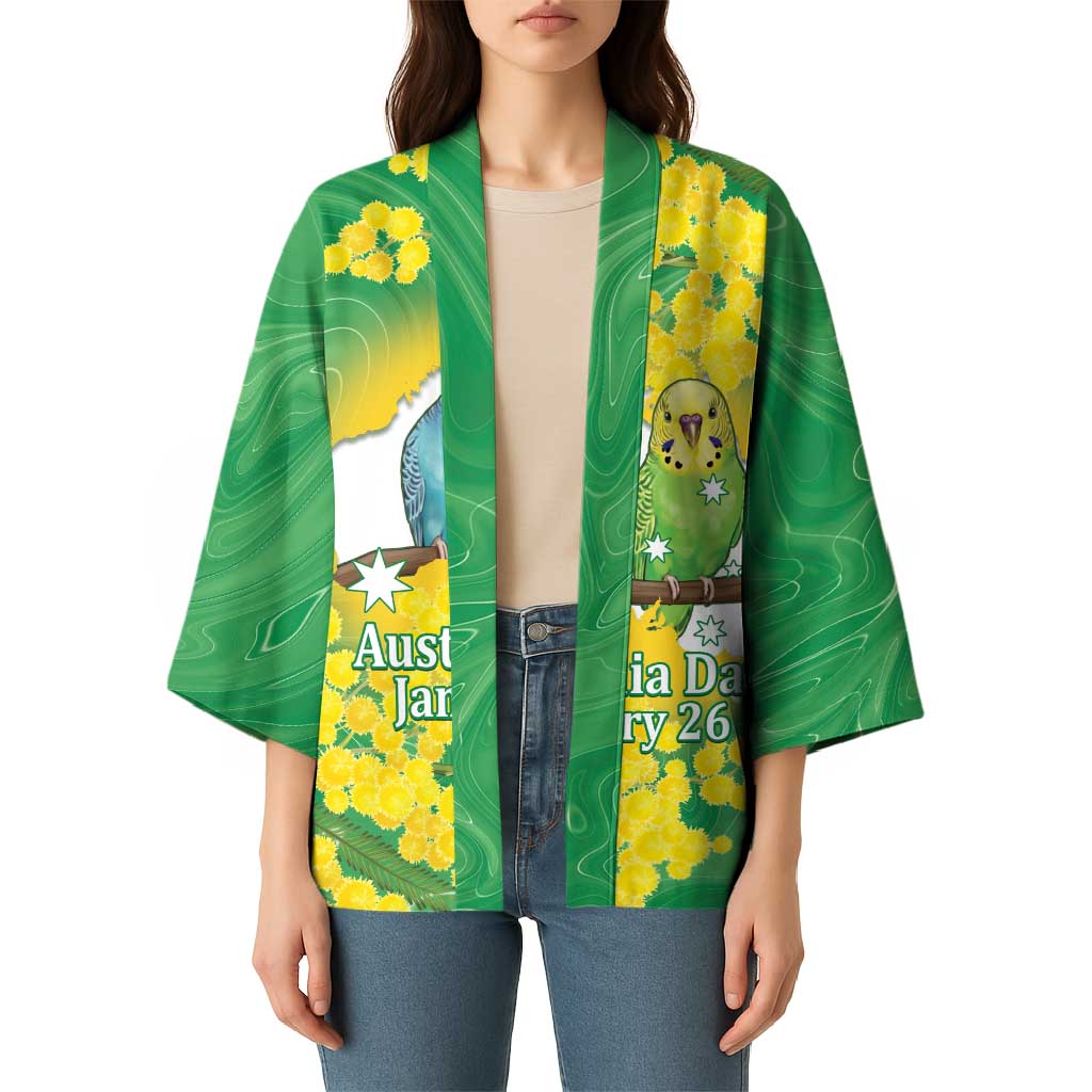 Budgerigar Australia Day Kimono Proud To Be An Aussie Opal National Color - Aussie Hoodie