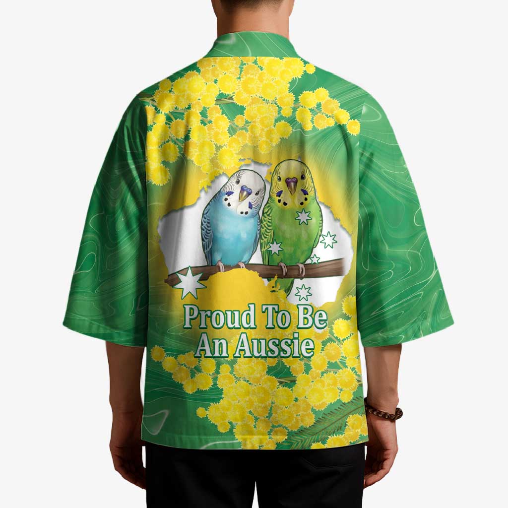 Budgerigar Australia Day Kimono Proud To Be An Aussie Opal National Color - Aussie Hoodie