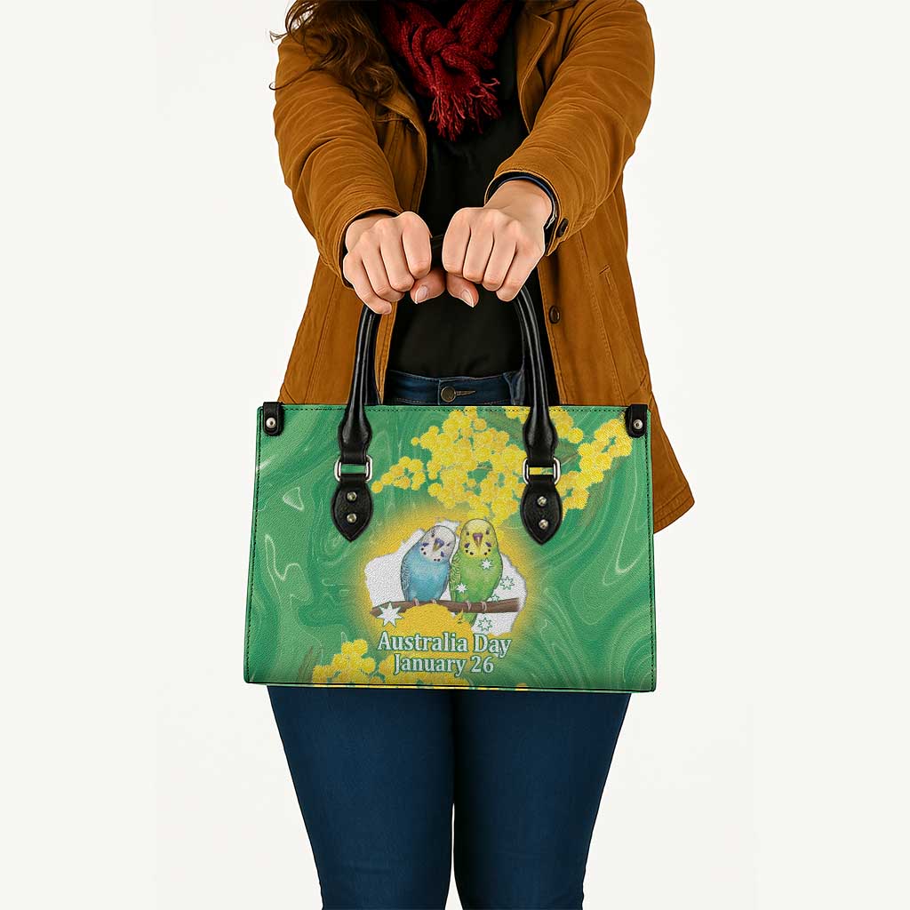 Budgerigar Australia Day Leather Bag Proud To Be An Aussie Opal National Color - Aussie Hoodie