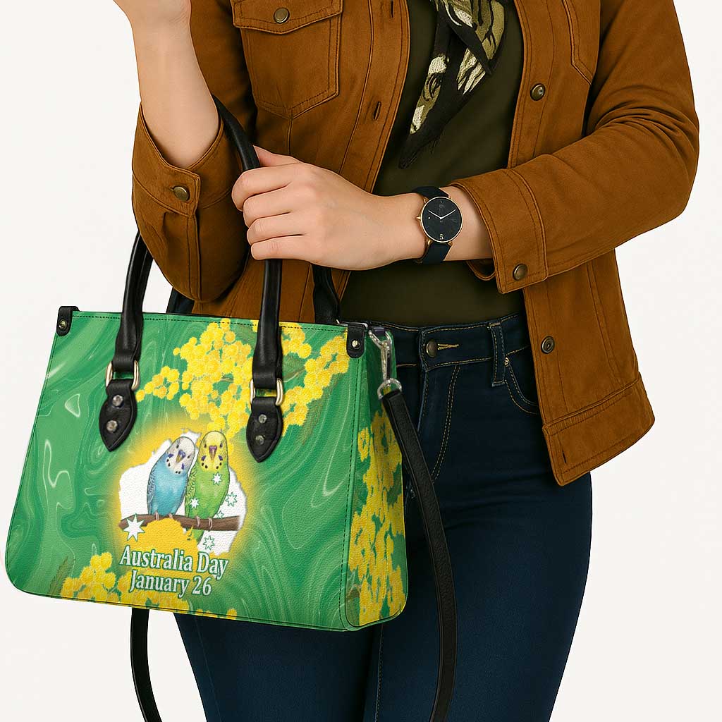 Budgerigar Australia Day Leather Bag Proud To Be An Aussie Opal National Color - Aussie Hoodie