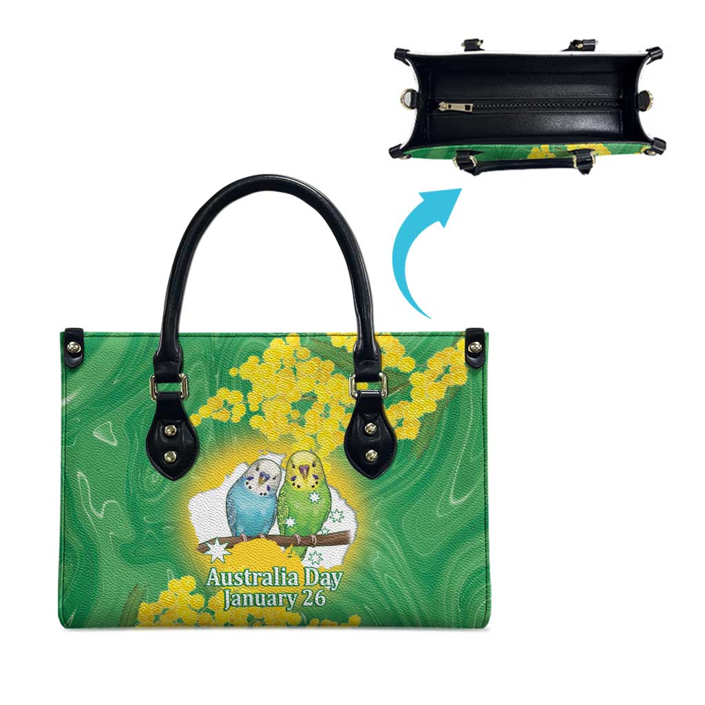 Budgerigar Australia Day Leather Bag Proud To Be An Aussie Opal National Color - Aussie Hoodie