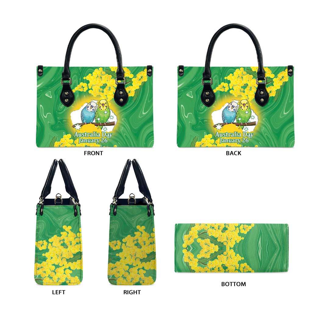 Budgerigar Australia Day Leather Bag Proud To Be An Aussie Opal National Color - Aussie Hoodie