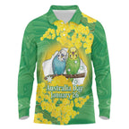 Budgerigar Australia Day Long Sleeve Polo Shirt Proud To Be An Aussie Opal National Color - Aussie Hoodie