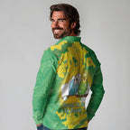Budgerigar Australia Day Long Sleeve Polo Shirt Proud To Be An Aussie Opal National Color - Aussie Hoodie