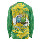 Budgerigar Australia Day Long Sleeve Shirt Proud To Be An Aussie Opal National Color - Aussie Hoodie