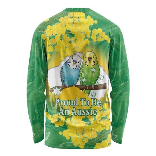 Budgerigar Australia Day Long Sleeve Shirt Proud To Be An Aussie Opal National Color - Aussie Hoodie