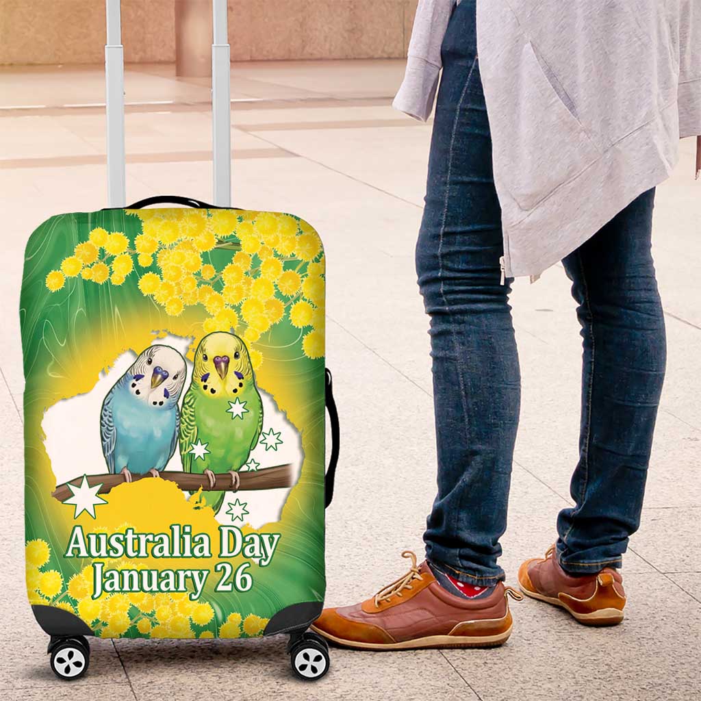 Budgerigar Australia Day Luggage Cover Proud To Be An Aussie Opal National Color - Aussie Hoodie