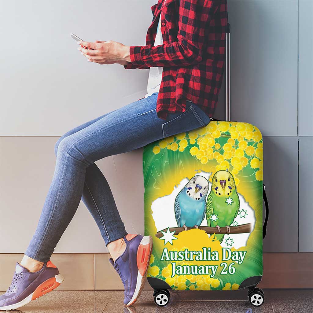 Budgerigar Australia Day Luggage Cover Proud To Be An Aussie Opal National Color - Aussie Hoodie