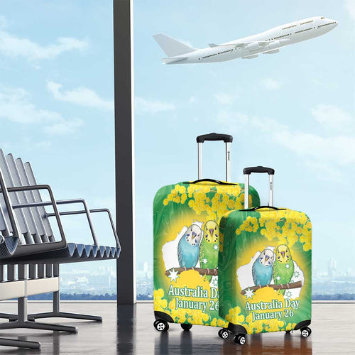 Budgerigar Australia Day Luggage Cover Proud To Be An Aussie Opal National Color - Aussie Hoodie