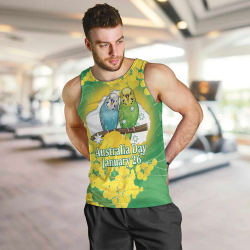 Budgerigar Australia Day Men Tank Top Proud To Be An Aussie Opal National Color - Aussie Hoodie