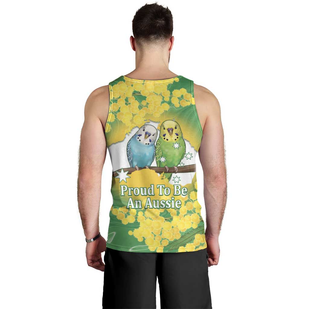 Budgerigar Australia Day Men Tank Top Proud To Be An Aussie Opal National Color - Aussie Hoodie