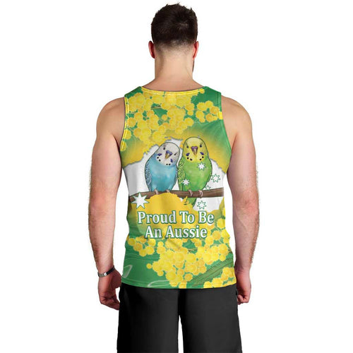 Budgerigar Australia Day Men Tank Top Proud To Be An Aussie Opal National Color - Aussie Hoodie