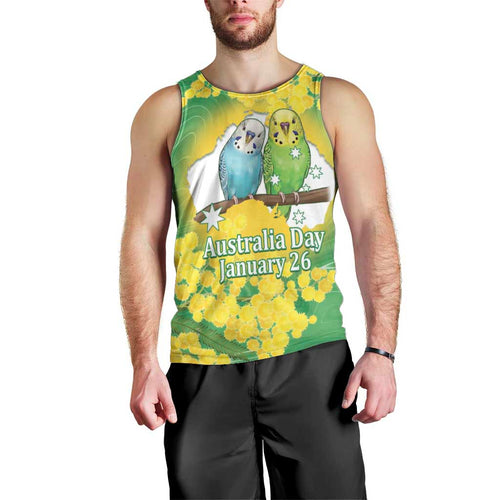 Budgerigar Australia Day Men Tank Top Proud To Be An Aussie Opal National Color - Aussie Hoodie