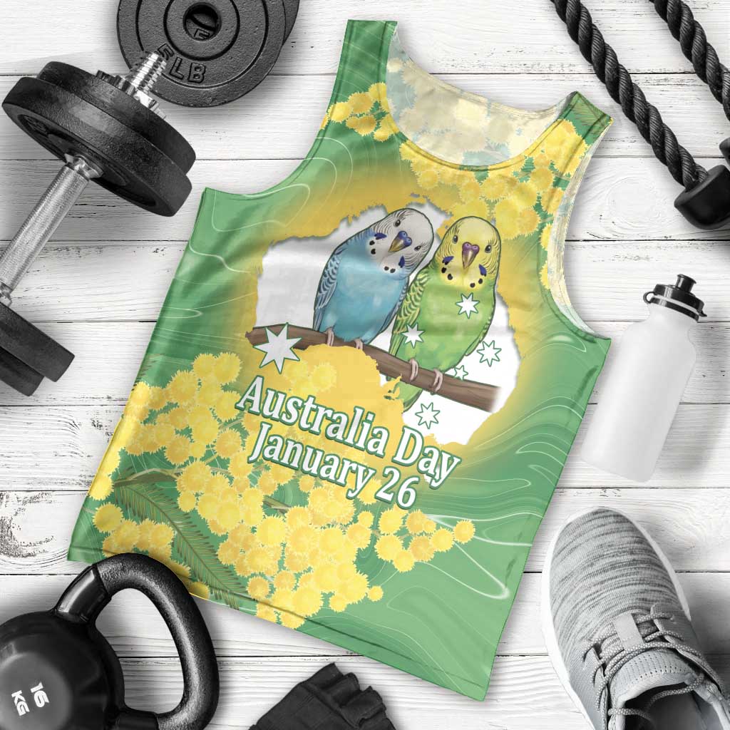 Budgerigar Australia Day Men Tank Top Proud To Be An Aussie Opal National Color - Aussie Hoodie