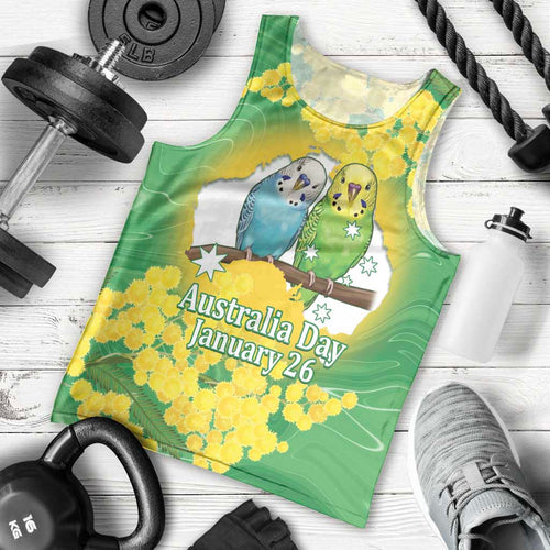 Budgerigar Australia Day Men Tank Top Proud To Be An Aussie Opal National Color - Aussie Hoodie