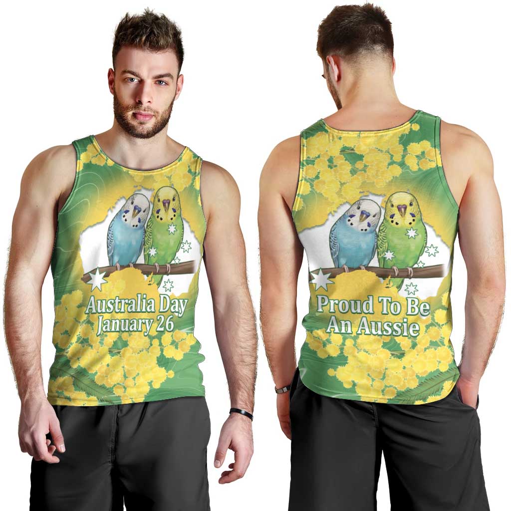 Budgerigar Australia Day Men Tank Top Proud To Be An Aussie Opal National Color - Aussie Hoodie