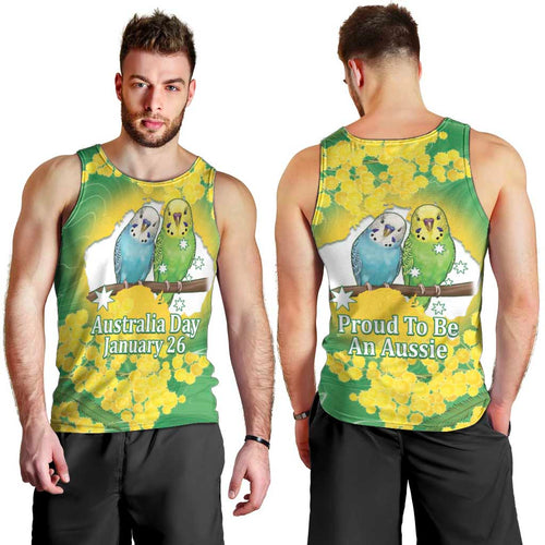 Budgerigar Australia Day Men Tank Top Proud To Be An Aussie Opal National Color - Aussie Hoodie