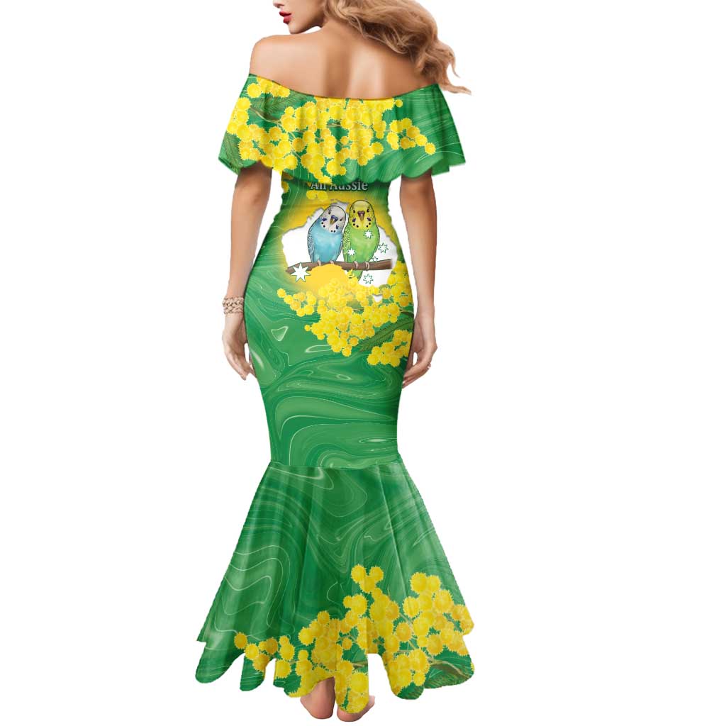 Budgerigar Australia Day Mermaid Dress Proud To Be An Aussie Opal National Color - Aussie Hoodie