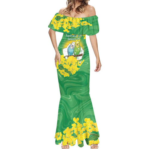 Budgerigar Australia Day Mermaid Dress Proud To Be An Aussie Opal National Color - Aussie Hoodie