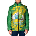 Budgerigar Australia Day Padded Jacket Proud To Be An Aussie Opal National Color - Aussie Hoodie