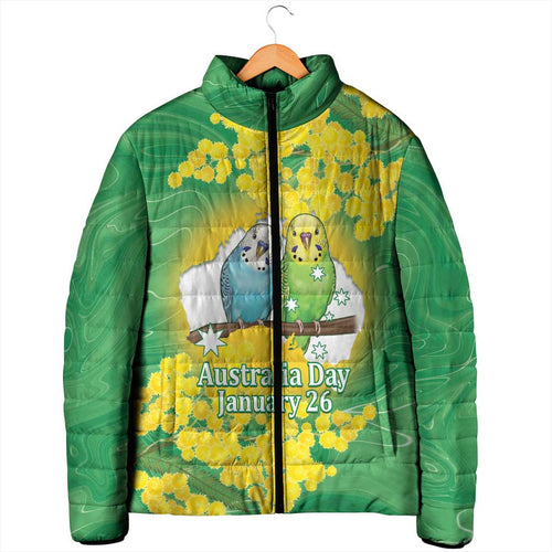 Budgerigar Australia Day Padded Jacket Proud To Be An Aussie Opal National Color - Aussie Hoodie