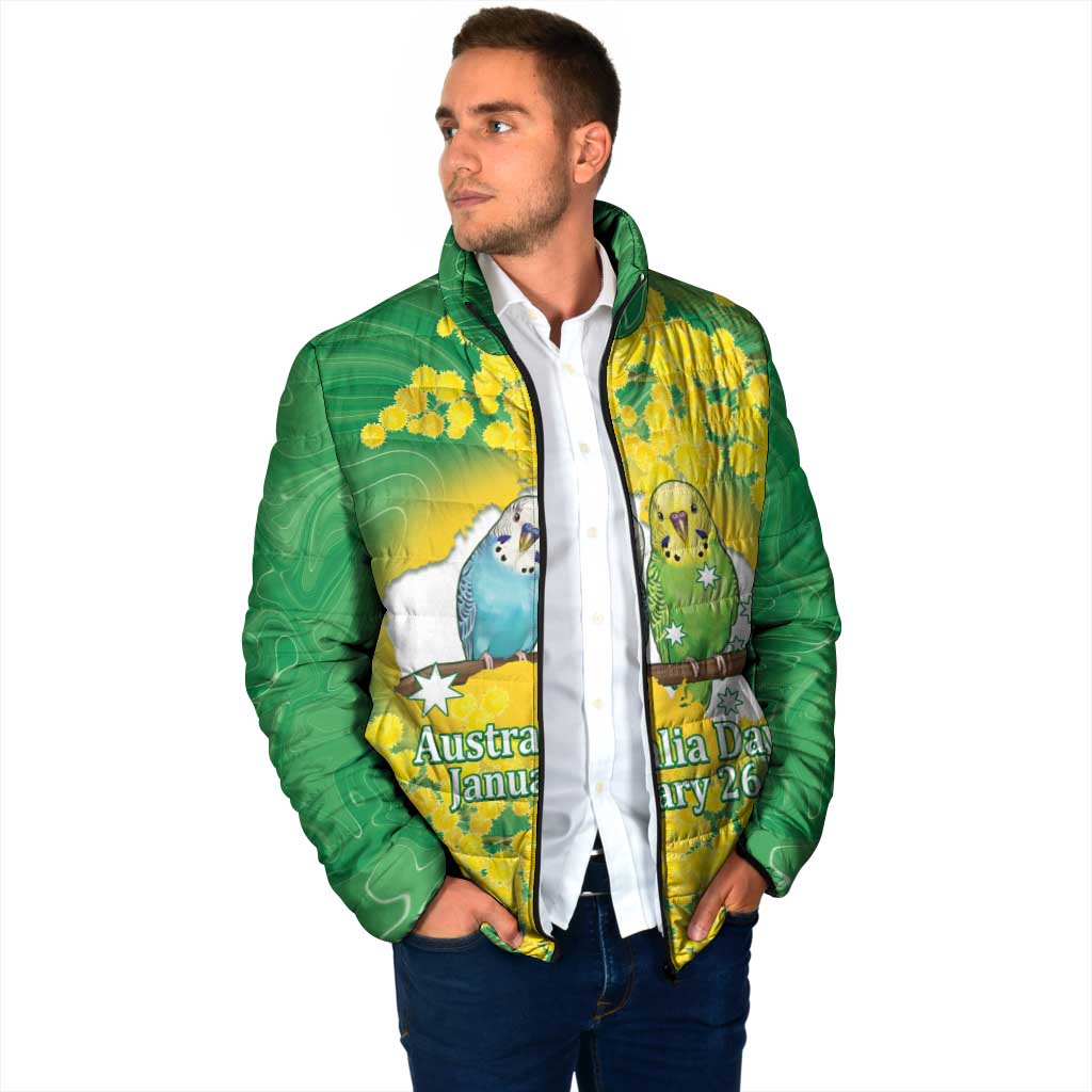 Budgerigar Australia Day Padded Jacket Proud To Be An Aussie Opal National Color - Aussie Hoodie