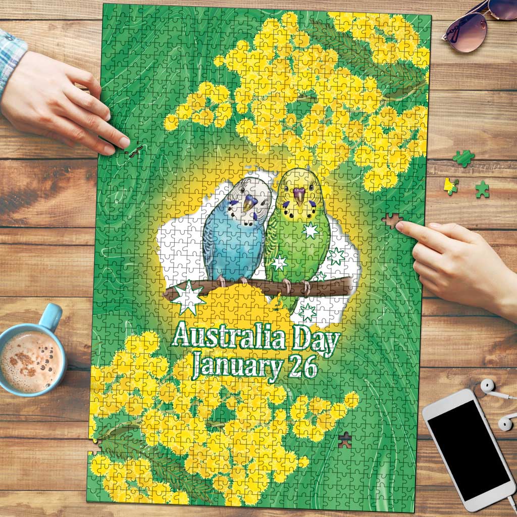 Budgerigar Australia Day Puzzle Proud To Be An Aussie Opal National Color - Aussie Hoodie