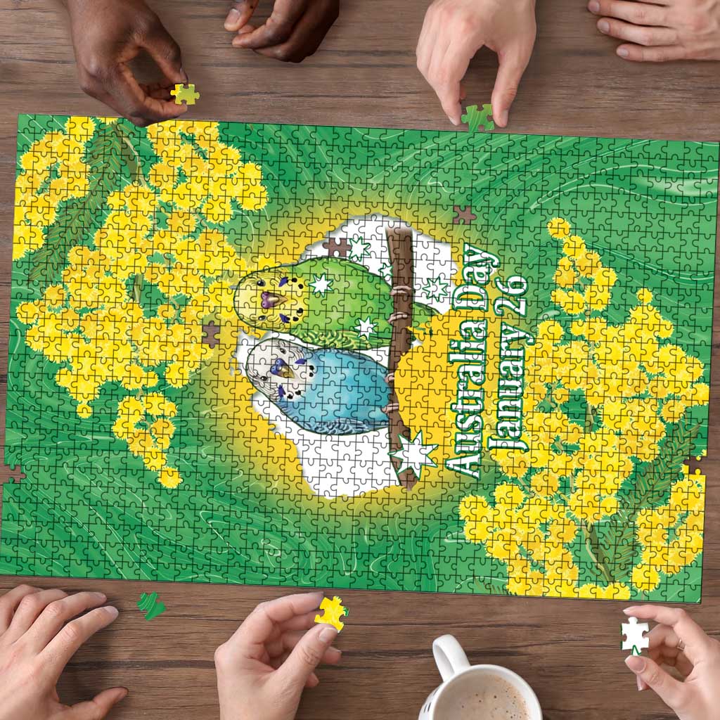 Budgerigar Australia Day Puzzle Proud To Be An Aussie Opal National Color - Aussie Hoodie